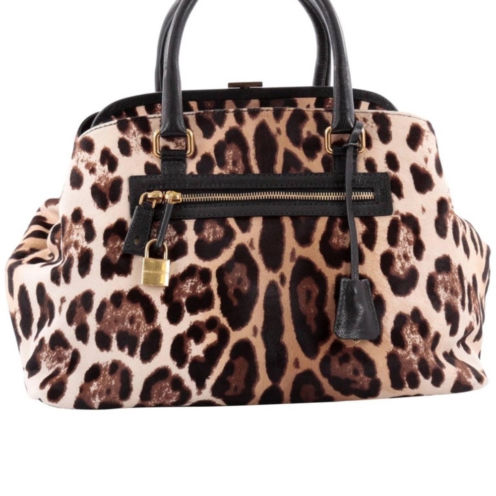 Dolce & Gabbana large Miss Brigitte bag in leopard print